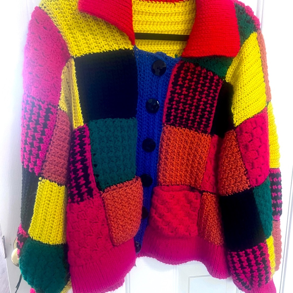 Handmade crochet JW Anderson (Harry Styles) inspired cardigan. Unisex